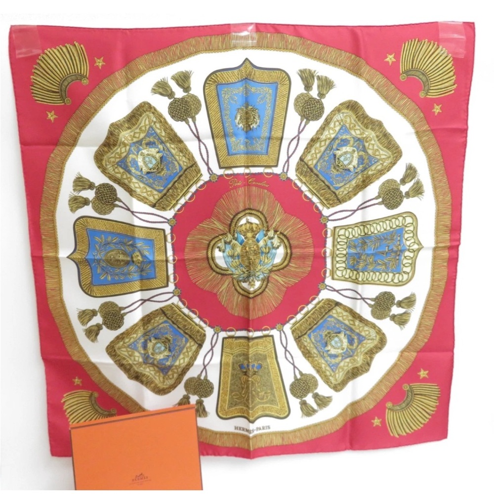 AUTHENTIC HERMES SILK SCARF CARRE 90 - POSTE ET CAVALERIE
